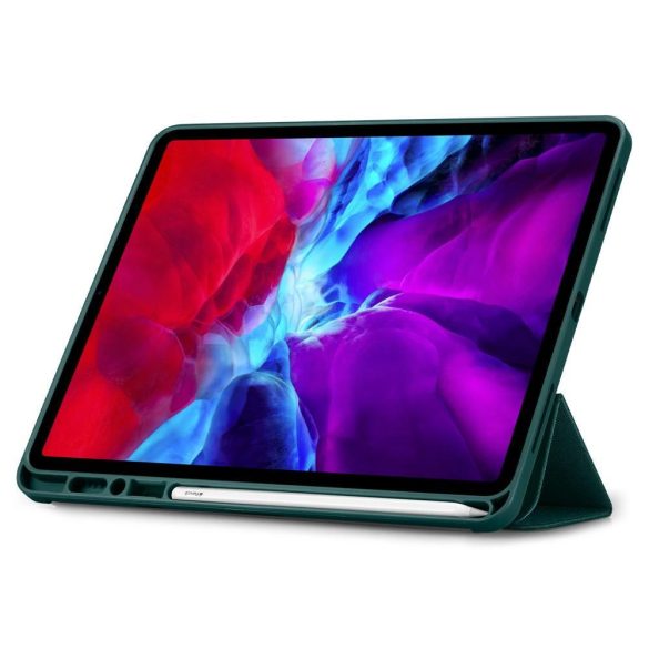 Apple iPad Pro 11 (2020 / 2021 / 2022), mappa tok, Smart Case, Spigen Urban Fit, sötétzöld