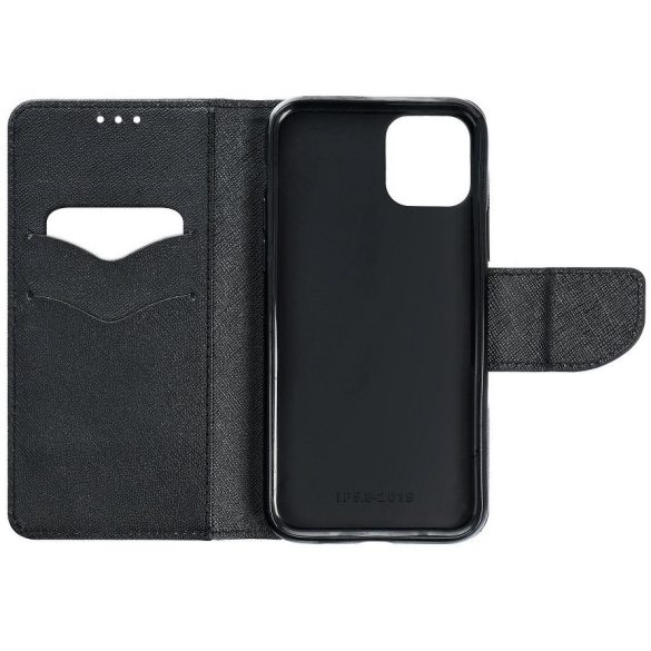 Xiaomi Redmi Note 10 / Note 10S / Poco M5s, Oldalra nyíló tok, stand, Fancy Book, fekete