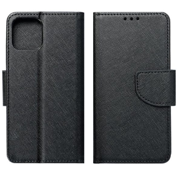 Samsung Galaxy A21s SM-A217F, Oldalra nyíló tok, stand, Fancy Book, fekete