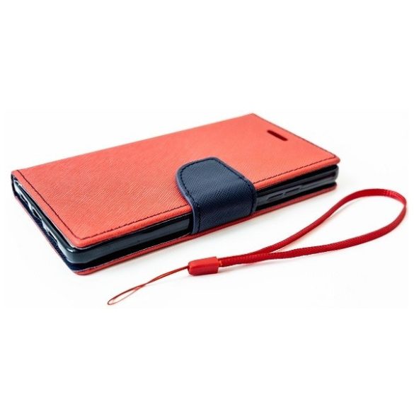 Nokia 5.3, Oldalra nyíló tok, stand, Fancy Book, piros