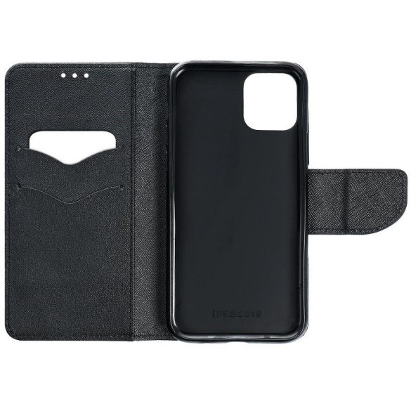 OnePlus Nord N10 5G, Oldalra nyíló tok, stand, Fancy Book, fekete