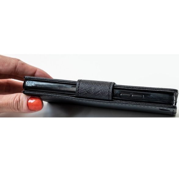 OnePlus Nord N10 5G, Oldalra nyíló tok, stand, Fancy Book, fekete