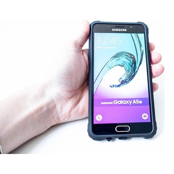 Samsung Galaxy A02 SM-A022F, Műanyag hátlap védőtok, Defender, fémhatású, vörösarany