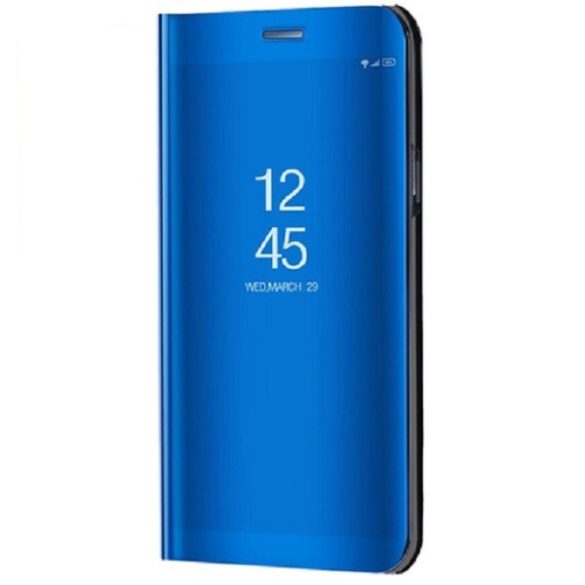 Samsung Galaxy Xcover Pro SM-G715F, Oldalra nyíló tok, hívás mutatóval, Smart View Cover, kék (utángyártott)