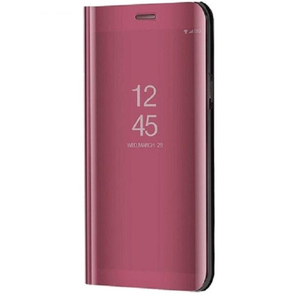 Samsung Galaxy A52 / A52 5G / A52s 5G SM-A525F / A526B / A528B, Oldalra nyíló tok, hívás mutatóval, Smart View Cover, vörösarany (utángyártott)