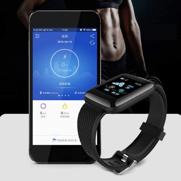 Bluetooth okosóra, aktivitást mérő, v4.0, TFT kijelző, IP67, Wooze Stay Active Smart Watch, lila