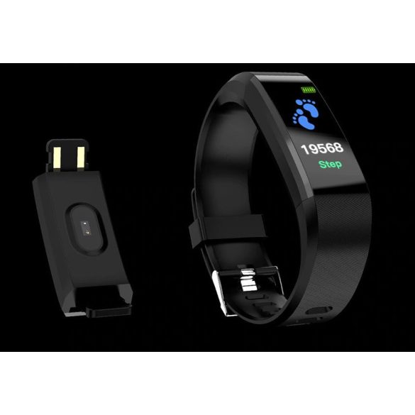 Bluetooth csuklópánt, aktivitást mérő karkötő, v4.0, TFT kijelző, IP67, Wooze Walk Together Smart Watch, kék