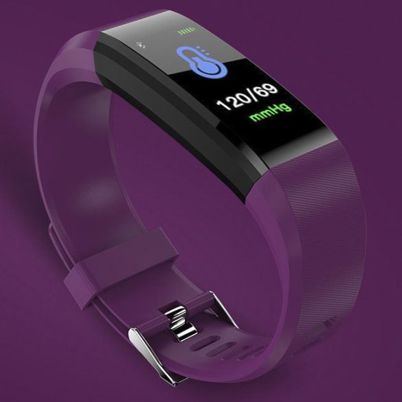 Bluetooth csuklópánt, aktivitást mérő karkötő, v4.0, TFT kijelző, IP67, Wooze Walk Together Smart Watch, lila