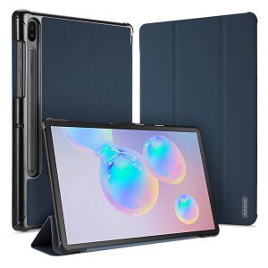 Samsung Galaxy Tab S6 10.5 SM-T860 / T865, mappa tok, Trifold, Dux Ducis Domo, sötétkék