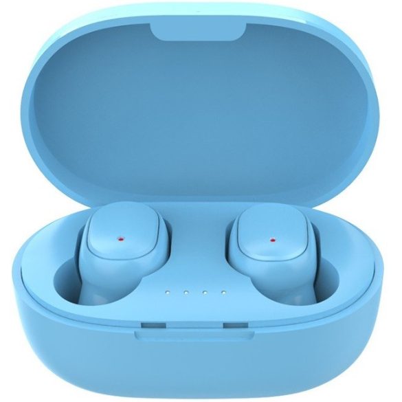Bluetooth sztereó fülhallgató, v5.0, TWS, töltőtok, vezérlő gomb, zajszűrővel, vízálló, Wooze EarBuds Pro, kék