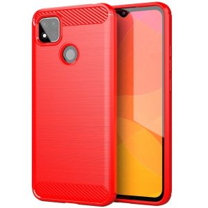 Huawei Honor 30 Pro / 30 Pro Plus, Szilikon tok, közepesen ütésálló, szálcsiszolt, karbon minta, piros