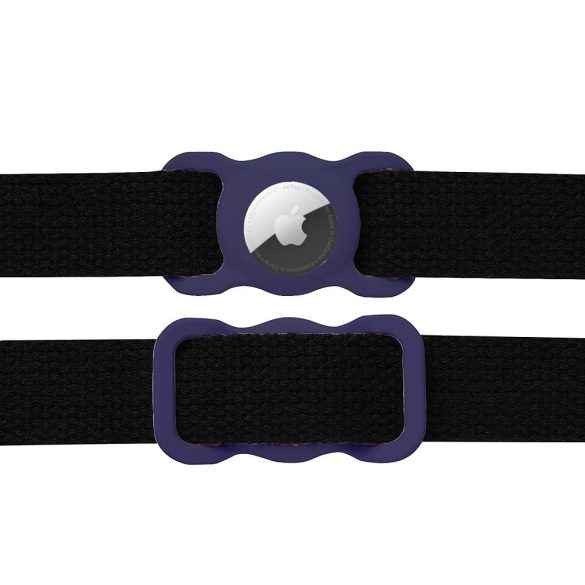 Apple AirTag szilikon tok, nyakörvre helyezhető, Wooze AirTag Pet Guard, kék