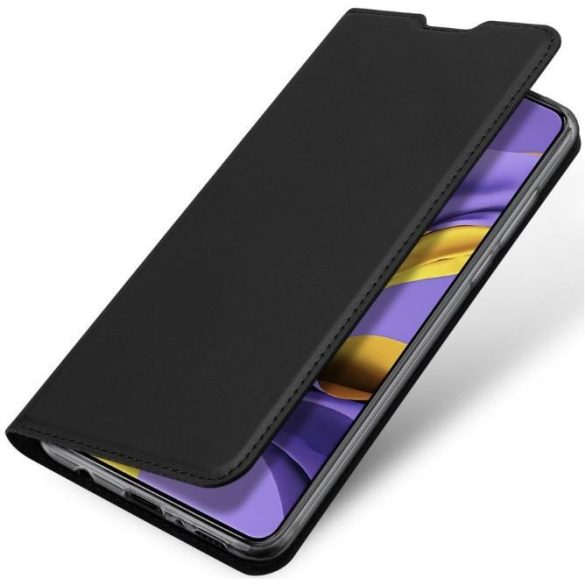 Huawei P30 Lite, Oldalra nyíló tok, stand, Dux Ducis, fekete