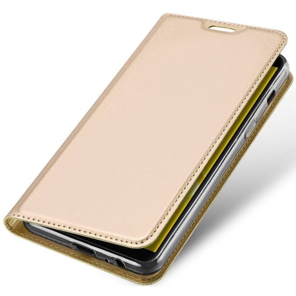 Samsung Galaxy A02 SM-A022F, Oldalra nyíló tok, stand, Dux Ducis, arany