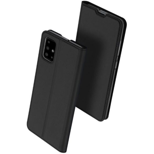 Samsung Galaxy A51 SM-A515F, Oldalra nyíló tok, stand, Dux Ducis, fekete