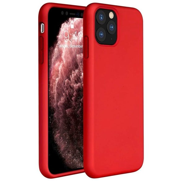 Apple iPhone 12 Mini, Szilikon tok, Wooze Liquid Silica Gel, piros