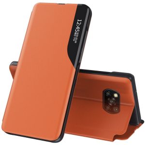 Xiaomi Redmi Note 10 Pro, Oldalra nyíló tok, stand, hívás mutatóval, Wooze FashionBook, sárga