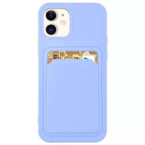 Xiaomi Redmi 9, Szilikon tok, kártyatartóval, Wooze Card Slot, világoskék