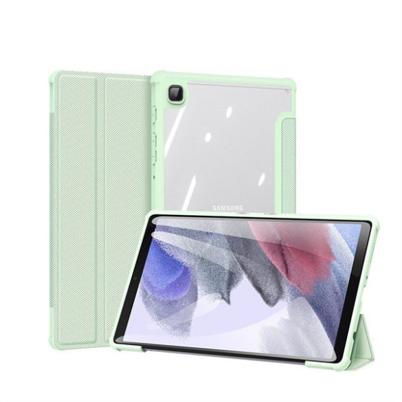 Samsung Galaxy Tab A7 Lite 8.7 SM-T220 / T225, mappa tok, Trifold, légpárnás sarok, közepesen ütésálló, átlátszó hátlap, Dux Ducis Toby, zöld
