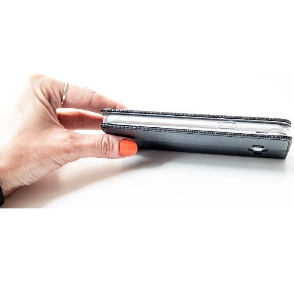 OnePlus Nord N10 5G, Oldalra nyíló tok, stand, Smart Magnet, fekete