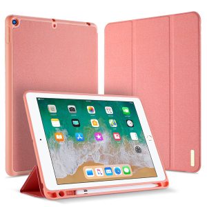 Apple iPad 9.7 (2017 / 2018), mappa tok, Smart Case, Apple Pencil tartóval, Dux Ducis Domo, rózsaszín