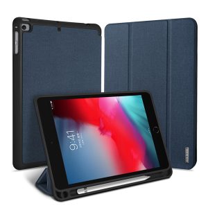 Apple iPad Pro 10.5 (2017) / iPad Air (2019), mappa tok, Smart Case, Apple Pencil tartóval, Dux Ducis Domo, sötétkék