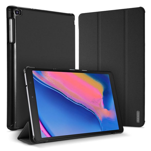 Samsung Galaxy Tab A 8.0 + S Pen (2019) SM-P200 / P205, mappa tok, Trifold, Dux Ducis Domo, fekete
