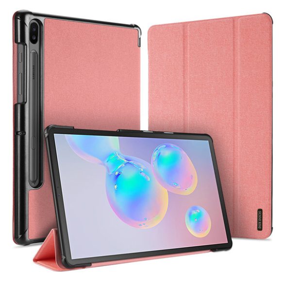 Samsung Galaxy Tab S6 10.5 SM-T860 / T865, mappa tok, Trifold, Dux Ducis Domo, rózsaszín