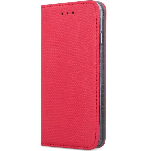 Samsung Galaxy A03s SM-A037F, Oldalra nyíló tok, stand, Smart Magnet, piros