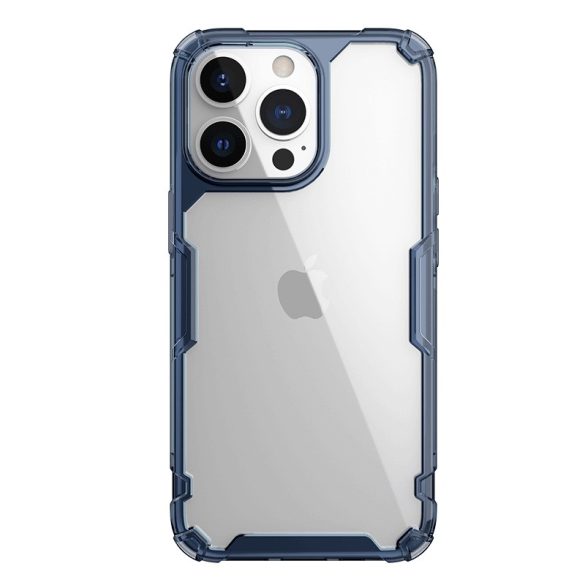 Apple iPhone 13, Szilikon tok, műanyag hátlap, ultravékony, Nillkin Nature Pro, kék