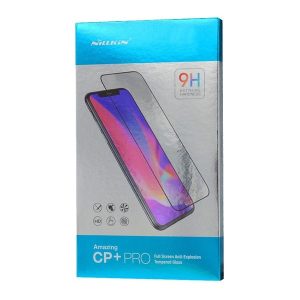 Apple iPhone 13 Mini, Kijelzővédő fólia, ütésálló fólia (az íves részre is!), Tempered Glass (edzett üveg), Full Glue, Nillkin, CP+ PRO, fekete