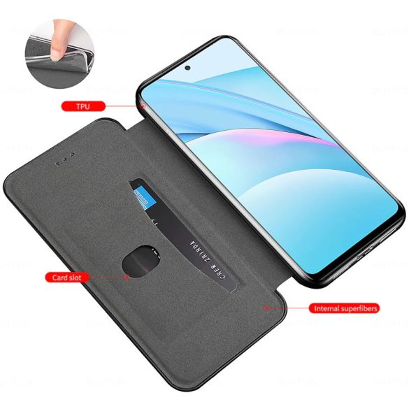 Huawei P Smart (2021), Oldalra nyíló tok, stand, Wooze Protect And Dress Book, piros