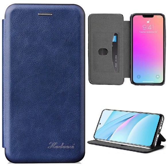 Huawei P30 Lite, Oldalra nyíló tok, stand, Wooze Protect And Dress Book, kék