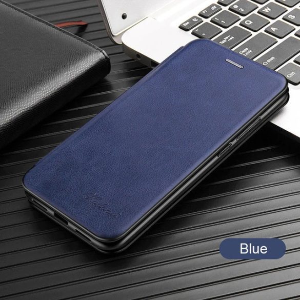 Huawei P40 Lite E, Oldalra nyíló tok, stand, Wooze Protect And Dress Book, kék