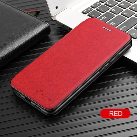 Samsung Galaxy A71 5G SM-A716F, Oldalra nyíló tok, stand, Wooze Protect And Dress Book, piros