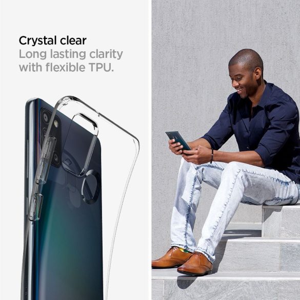 Apple iPhone 13 Mini, Szilikon tok, Spigen Liquid Crystal, átlátszó
