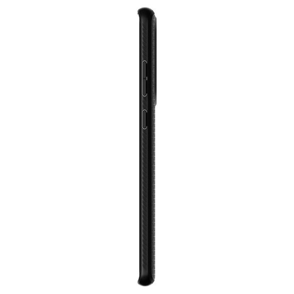 Apple iPhone 13 Mini, Szilikon tok, Spigen Liquid Air, háromszög minta, fekete