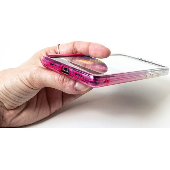 Apple iPhone 13, Szilikon tok, csillogó, Forcell Shining, vörösarany/ezüst