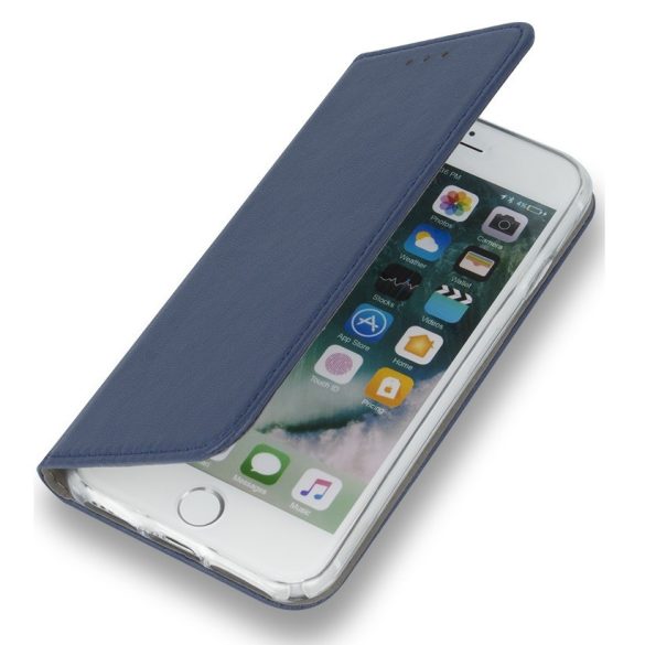 Apple iPhone 13, Oldalra nyíló tok, stand, Magnet Book, sötétkék