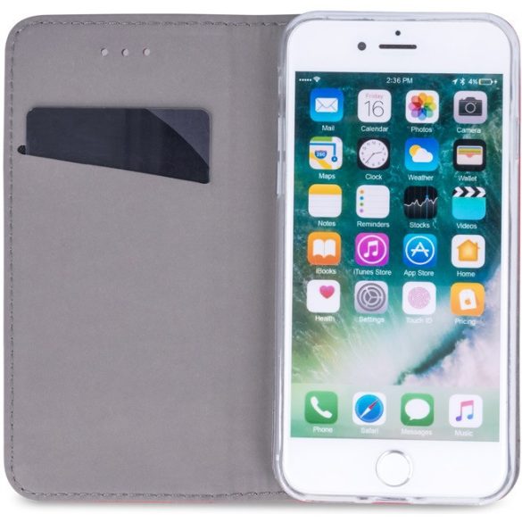 Apple iPhone 13 Mini, Oldalra nyíló tok, stand, Smart Magnet, sötétkék