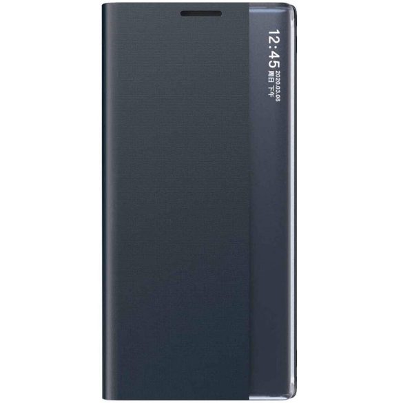 Huawei P Smart (2020), Oldalra nyíló tok, stand, hívás mutatóval, vékony csíkban, Wooze Look Inside, sötétkék