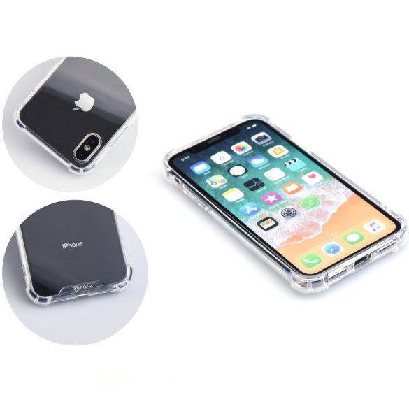Apple iPhone 13, Szilikon védőkeret, akril hátlap, közepesen ütésálló, Armor Jelly Case, Roar, átlátszó
