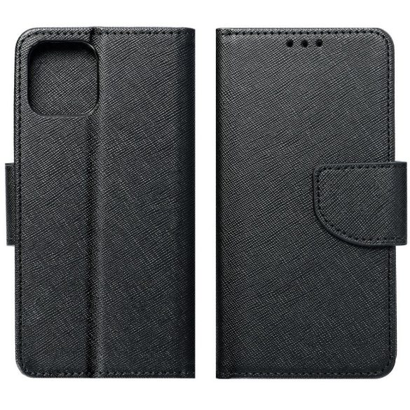 Samsung Galaxy A01 SM-A015F, Oldalra nyíló tok, stand, Fancy Book, fekete