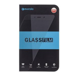 Apple iPhone 13 / 13 Pro / 14, Kijelzővédő fólia, ütésálló fólia (az íves részre is!), Tempered Glass (edzett üveg), 5D, Full Glue, Mocolo, fekete