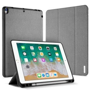 Apple iPad Pro 10.5 (2017) / iPad Air (2019), mappa tok, Smart Case, Apple Pencil tartóval, Dux Ducis Domo, szürke