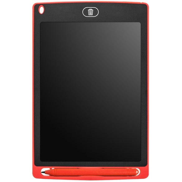 Kreatív elektronikus rajz- írótábla, 8.5 colos LCD kijelzővel, tollal, elemes, Wooze Electric Writing Table, piros