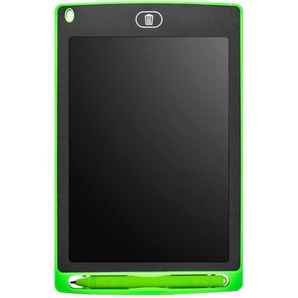 Kreatív elektronikus rajz- írótábla, 8.5 colos LCD kijelzővel, tollal, elemes, Wooze Electric Writing Table, zöld