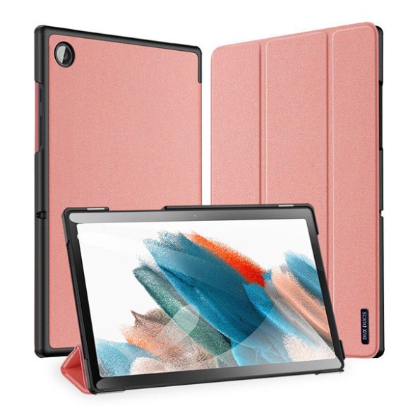 Samsung Galaxy Tab A8 10.5 (2021) SM-X200 / X205, mappa tok, Trifold, Dux Ducis Domo, rózsaszín