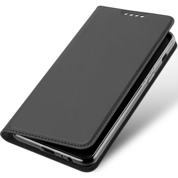 Samsung Galaxy S22 Ultra 5G SM-S908, Oldalra nyíló tok, stand, Dux Ducis, sötétszürke