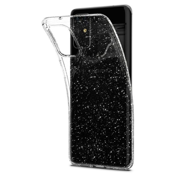 Samsung Galaxy S22 5G SM-S901, Szilikon tok, Spigen Liquid Crystal Glitter, átlátszó